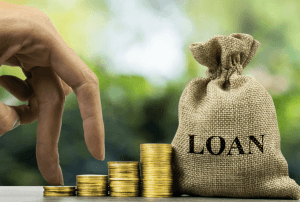 Photo of loan bag with gold coins 